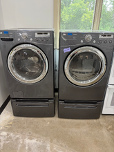 Load image into Gallery viewer, (T08917) LG Front Load Washer and Gas Dryer with pedistals Set - 8917