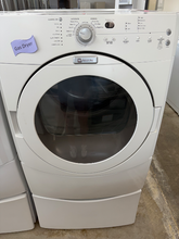Load image into Gallery viewer, (T08918) Maytag Front Load Washer and Gas Dryer with pedistals Set - 8918