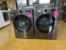 Load image into Gallery viewer, LG Black Front Load Washer and Electric Dryer Set - 4493 - 4494