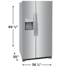 Load image into Gallery viewer, Brand New Frigidaire 25.6 Cu. Ft. Stainless Side by Side Refrigerator -FRSS2623AS