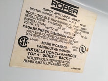 Load image into Gallery viewer, Roper Refrigerator - 6147