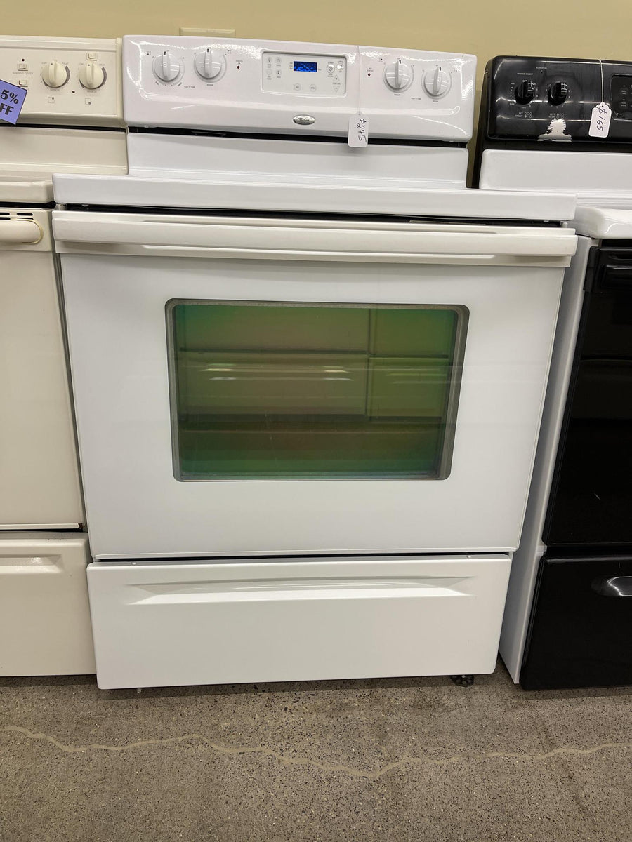 Whirlpool White Glass-top Electric Range - ReviveApplianceAndParts