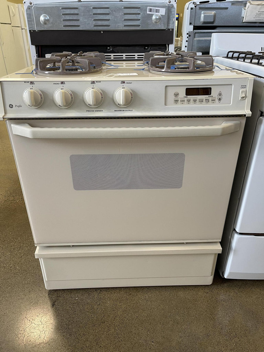 GE Bisque Slidein Gas Stove 3352 Shorties Appliances And More, LLC