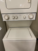 Load image into Gallery viewer, Whirlpool Bisque Stack Washer and Electric Dryer - 9980
