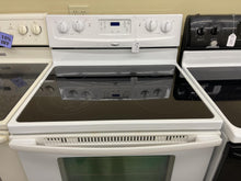 Load image into Gallery viewer, Whirlpool White Glass Top Electric Stove - 9459