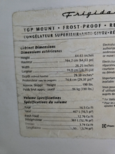 Load image into Gallery viewer, (T08636) Frigidaire Refrigerator - 8636
