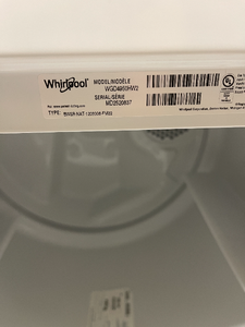 Whirlpool 3.8 cu ft Washer and 7 cu ft Gas Dryer Set - 6044 - 6059