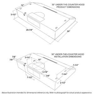 Brand New GE 30 IN Under The Cabinet Hood Vent - JVX3300SJSS