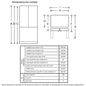 Brand New GE Stainless French Door Refrigerator - GNE25JYKFS