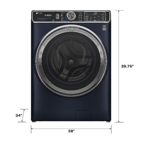 Brand New GE Profile 5.3 cu. ft. Sapphire Blue Front Load Washer - PFW870SPVRS