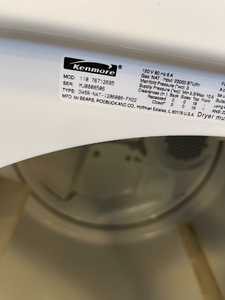 Kenmore Washer and Gas Dryer Set - 5273 - 5409