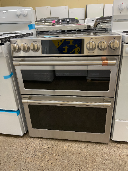 GE Cafe Stainless Slide in Double Electric Stove - 3873