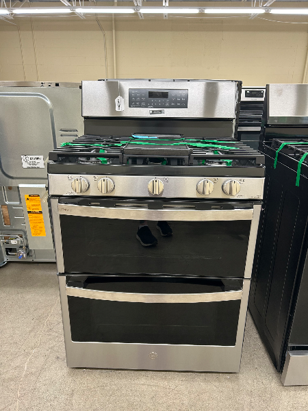 GE 6.8 cu ft Stainless Steel Double Oven Gas Stove - 7062