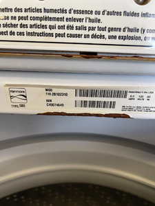 Kenmore Washer and Electric Dryer Set - 5163 - 5101