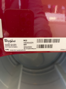 Whirlpool Cabrio Red Washer and Electric Dryer Set - 4721 - 3793