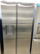 Load image into Gallery viewer, (T08962) GE 27.7 cu ft Stainless Side by Side Refrigerator  -8962
