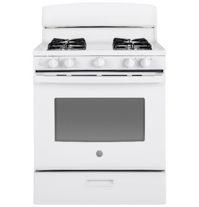 Brand New GE 30" WHITE GAS STOVE - JGBS30DEKWW