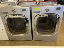 Load image into Gallery viewer, LG Gray Front Load Washer and Electric Dryer Set - 3944 - 3907
