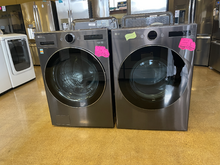 Load image into Gallery viewer, LG Black Front Load Washer and Electric Dryer Set - 4493 - 4494
