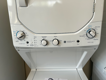 Load image into Gallery viewer, GE  2.3 Cu. Ft. Washer and 4.4 Cu. Ft. Gas Dryer Laundry Center - 7292
