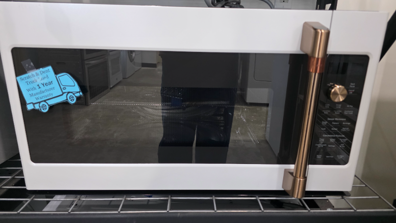 T08404) GE Cafe 1.7 cu ft Convection Over the Range Microwave