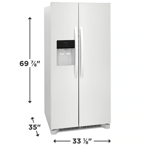 Brand New Frigidaire 22.3 Cu. Ft. Side by Side Refrigerator - FRSS2323AW