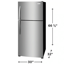 Load image into Gallery viewer, Brand New Frigidaire 20.0 Cu. Ft. Stainless Top Freezer Refrigerator - FFHT2022AS
