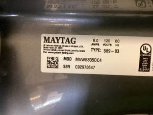 Maytag Washer - 4992