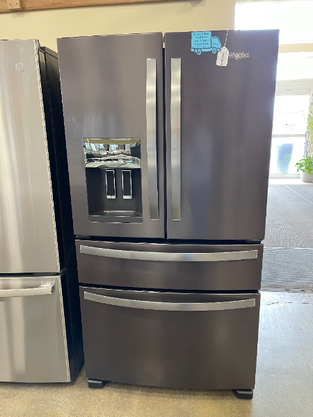 Whirlpool - 24.5 Cu. Ft. Black Stainless 4-Door French Door Refrigerator - 6097