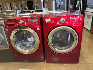 LG Red Front Load Washer and Electric Dryer Set - 4759 - 2090