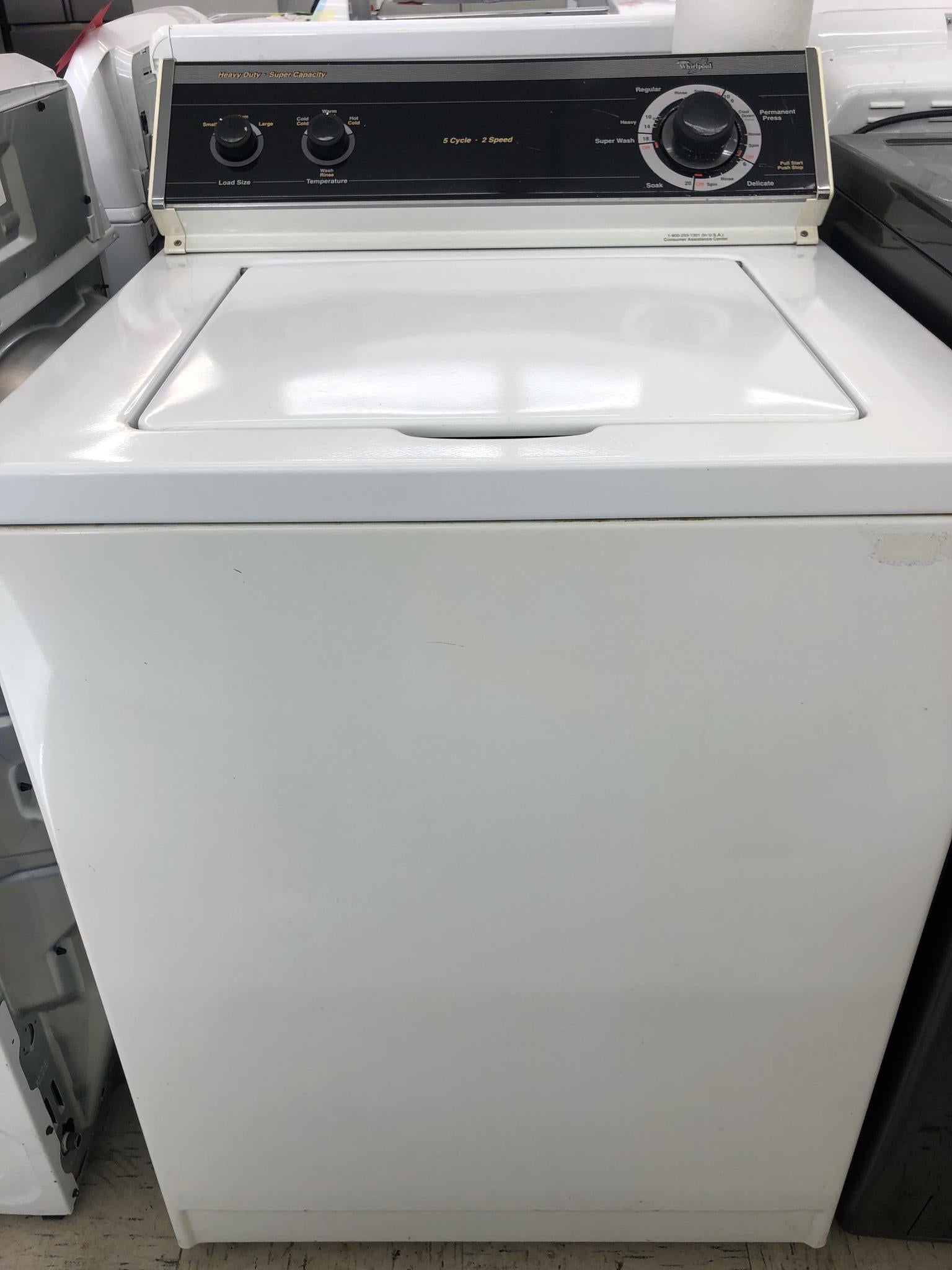 whirlpool heavy duty super capacity washer