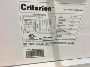 Criterion Black Refrigerator - 5462