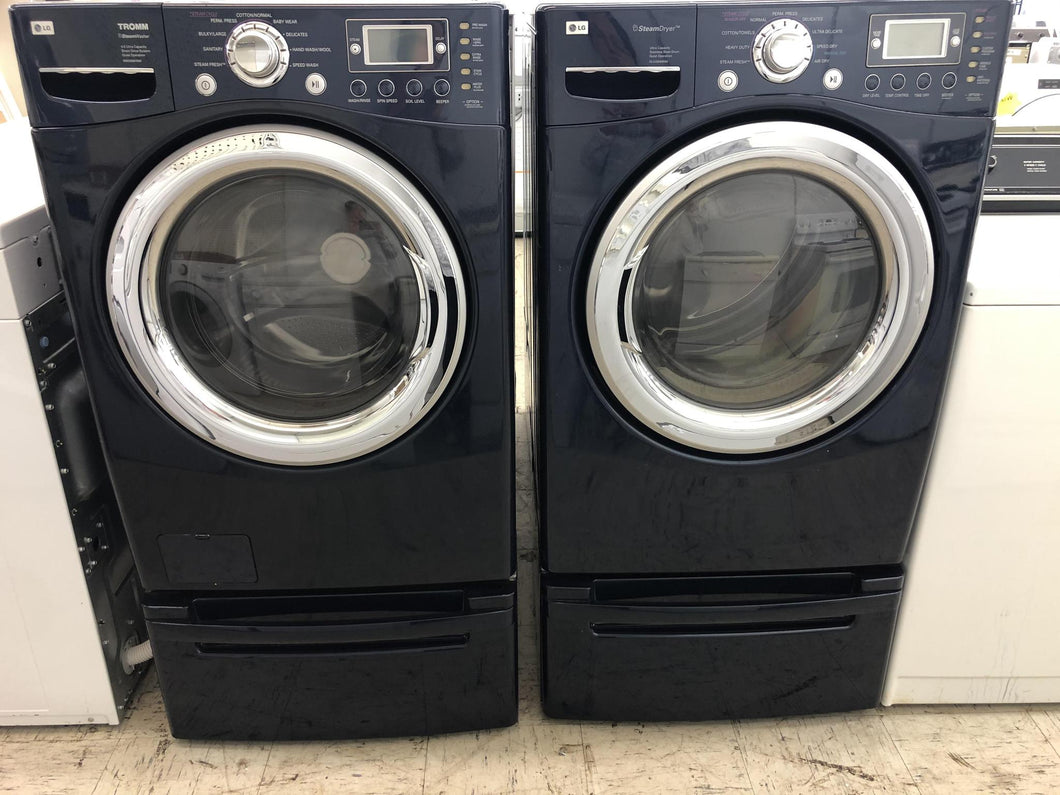 LG Blue Washer and Gas Dryer Set - 1233-1234