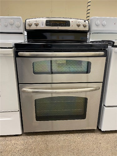 GE Stainless Double Oven Electric Stove - 1216