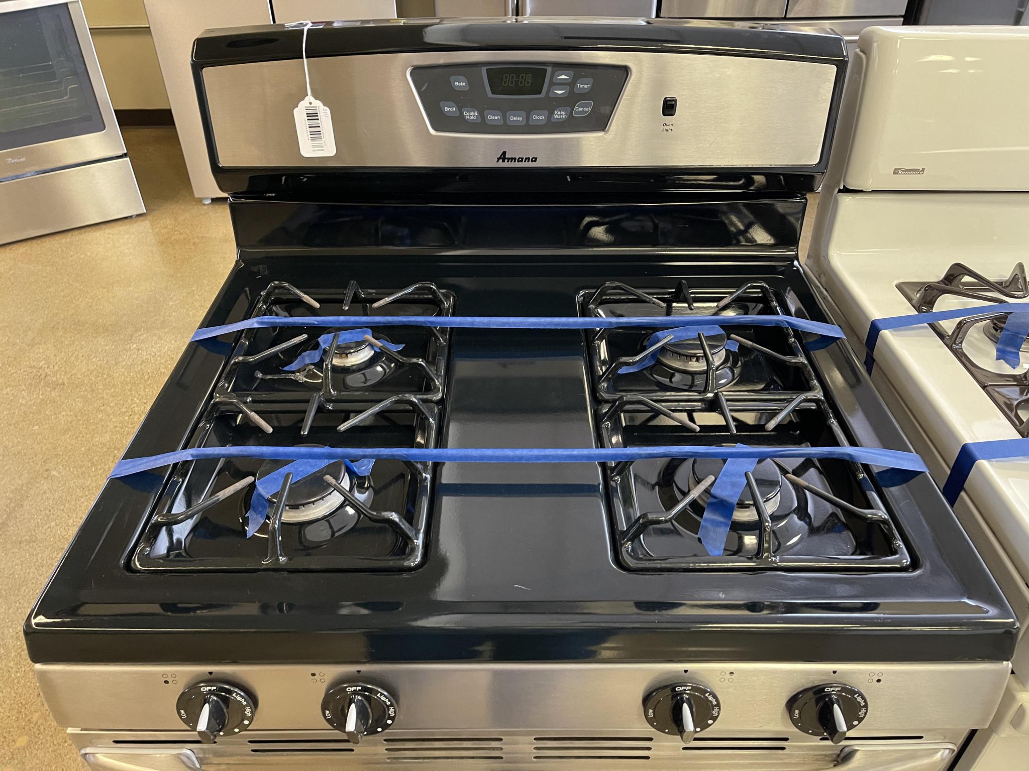 amana stainless steel gas stove