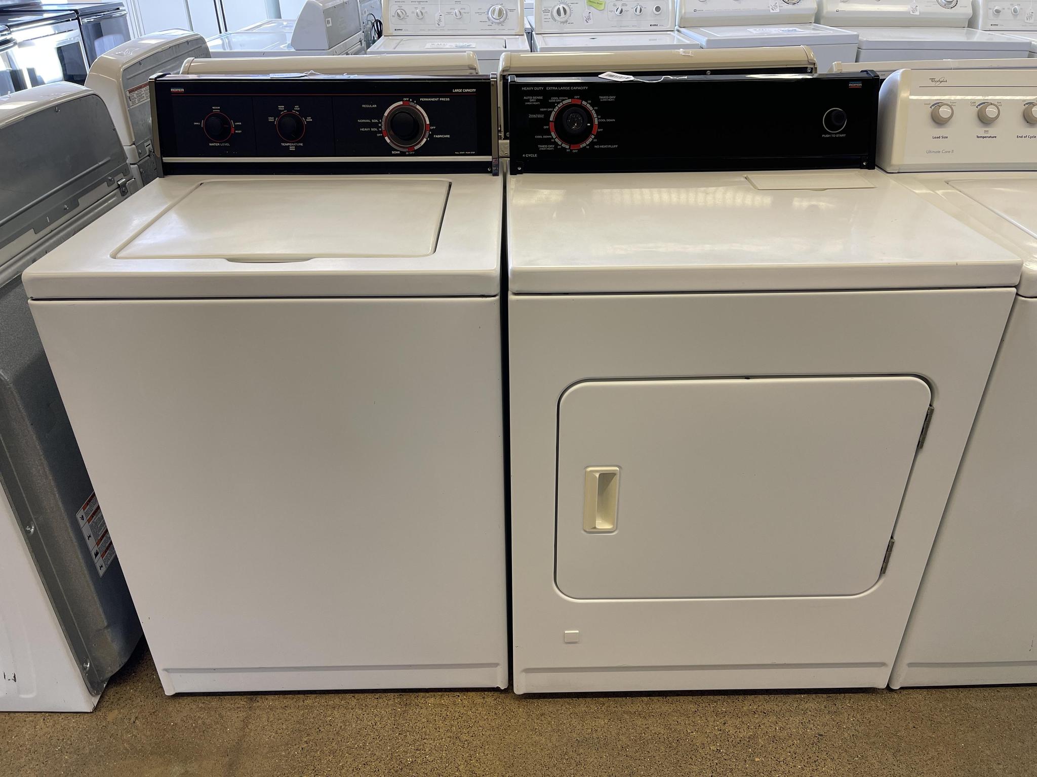 roper washer and dryer set