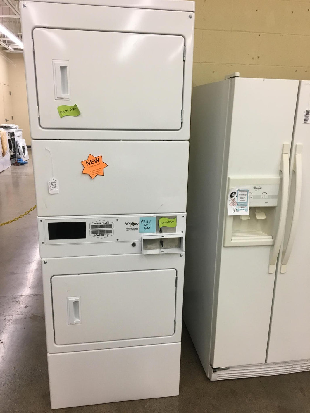 Whirlpool Commercial Double Stack Coin- Op Dryer - 0124