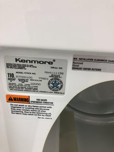 Kenmore Gas Dryer 1617