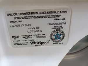 Whirlpool Washer and Gas Dryer - 4096 - 0130