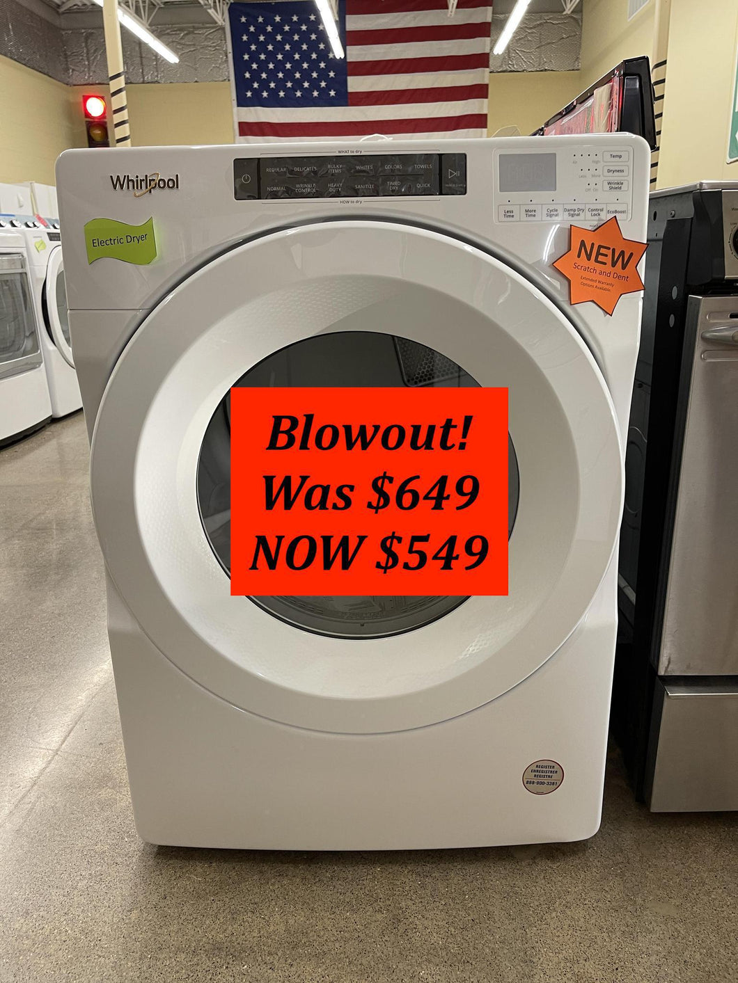 Whirlpool FL Electric Dryer - 7212