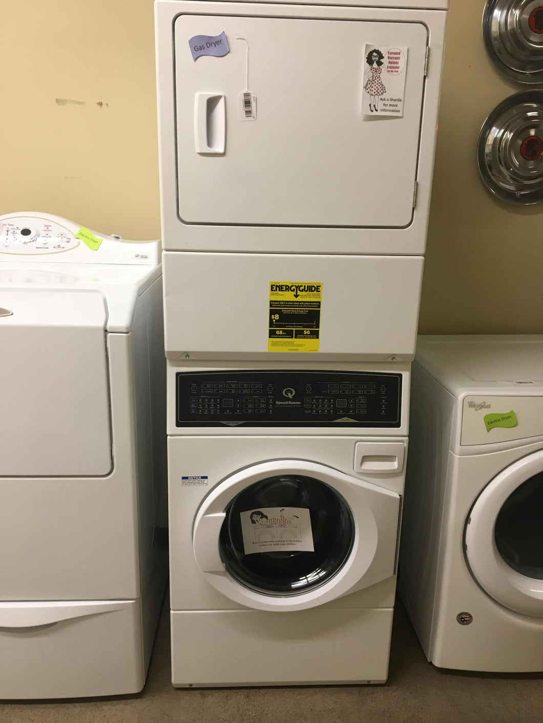 Speed Queen Stack Gas Dryer, SSGNCAGS116TW01 - Midwest Laundries Inc