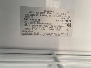 Kenmore Refrigerator - 9206