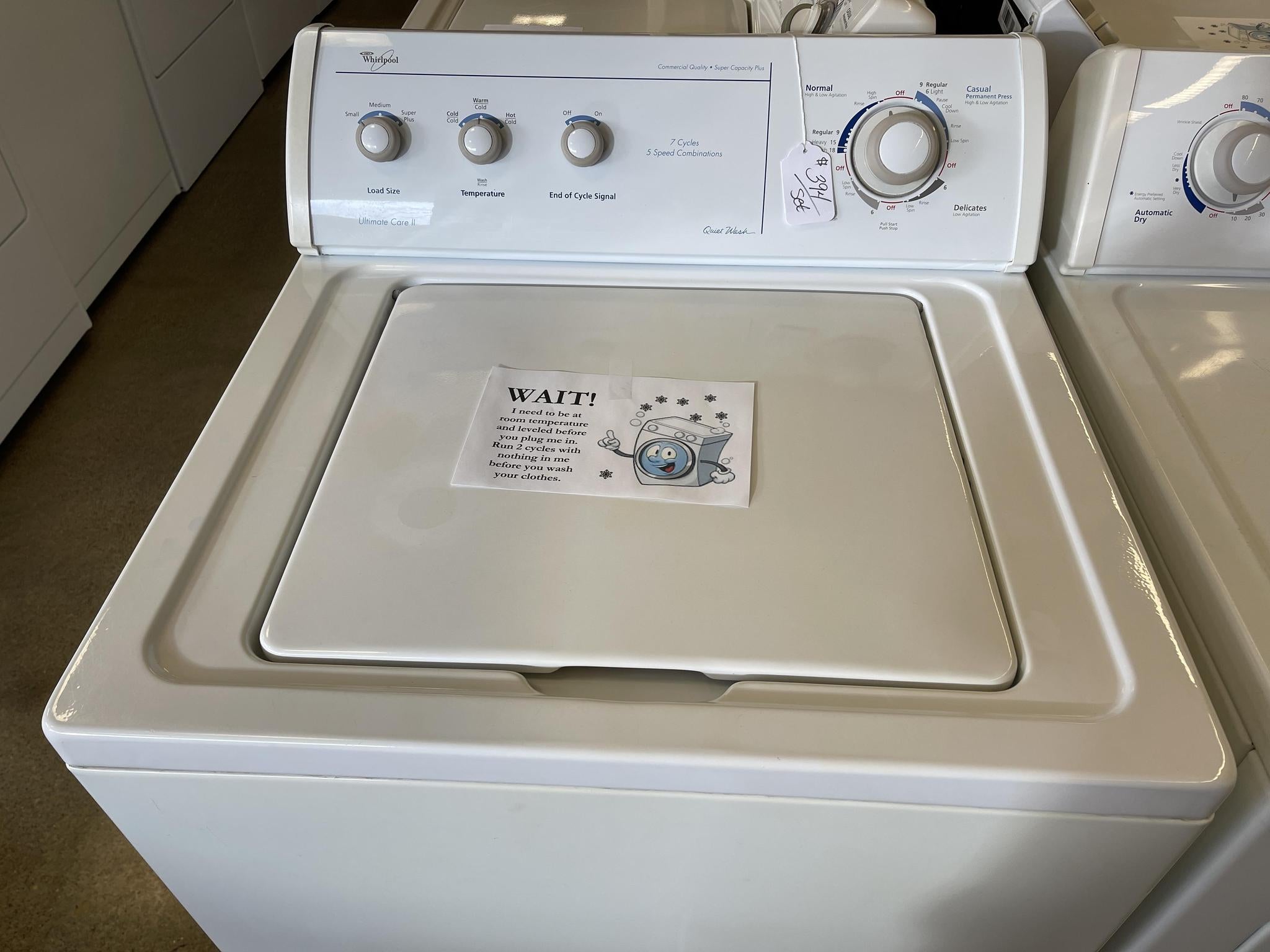 whirlpool commercial quality super capacity plus