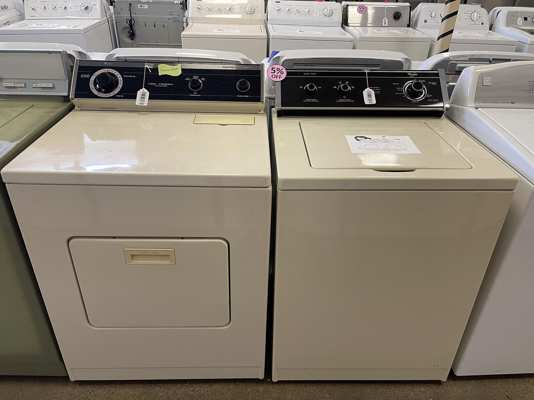 Whirlpool Bisque Washer and Electric Dryer Set - 5581 - 2885