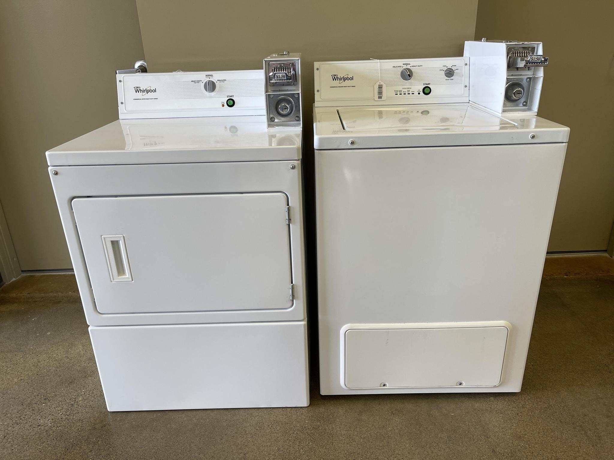 Whirlpool Coin Operated Washer And Gas Dryer 0349 0086