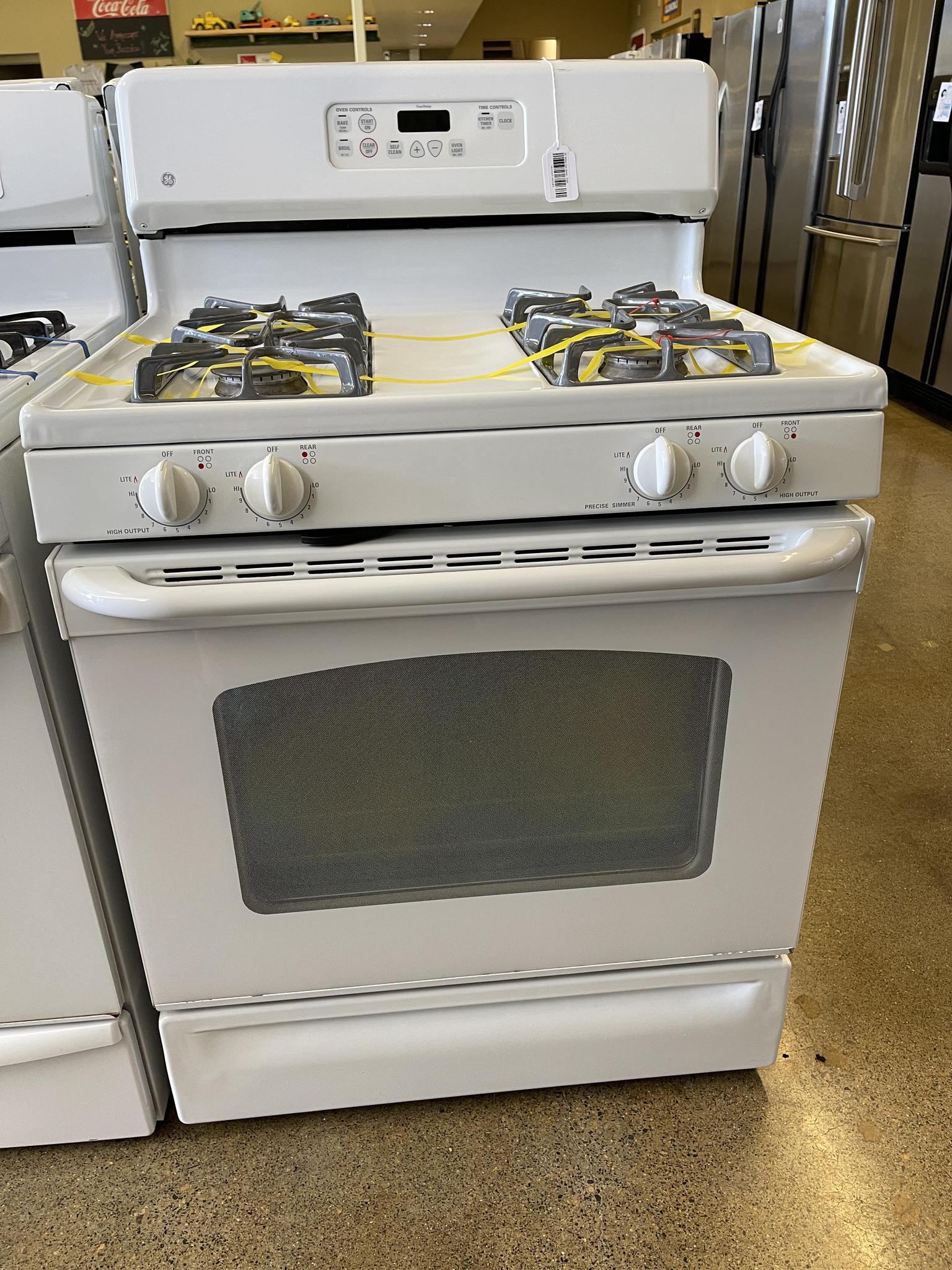 White ge on sale gas stove