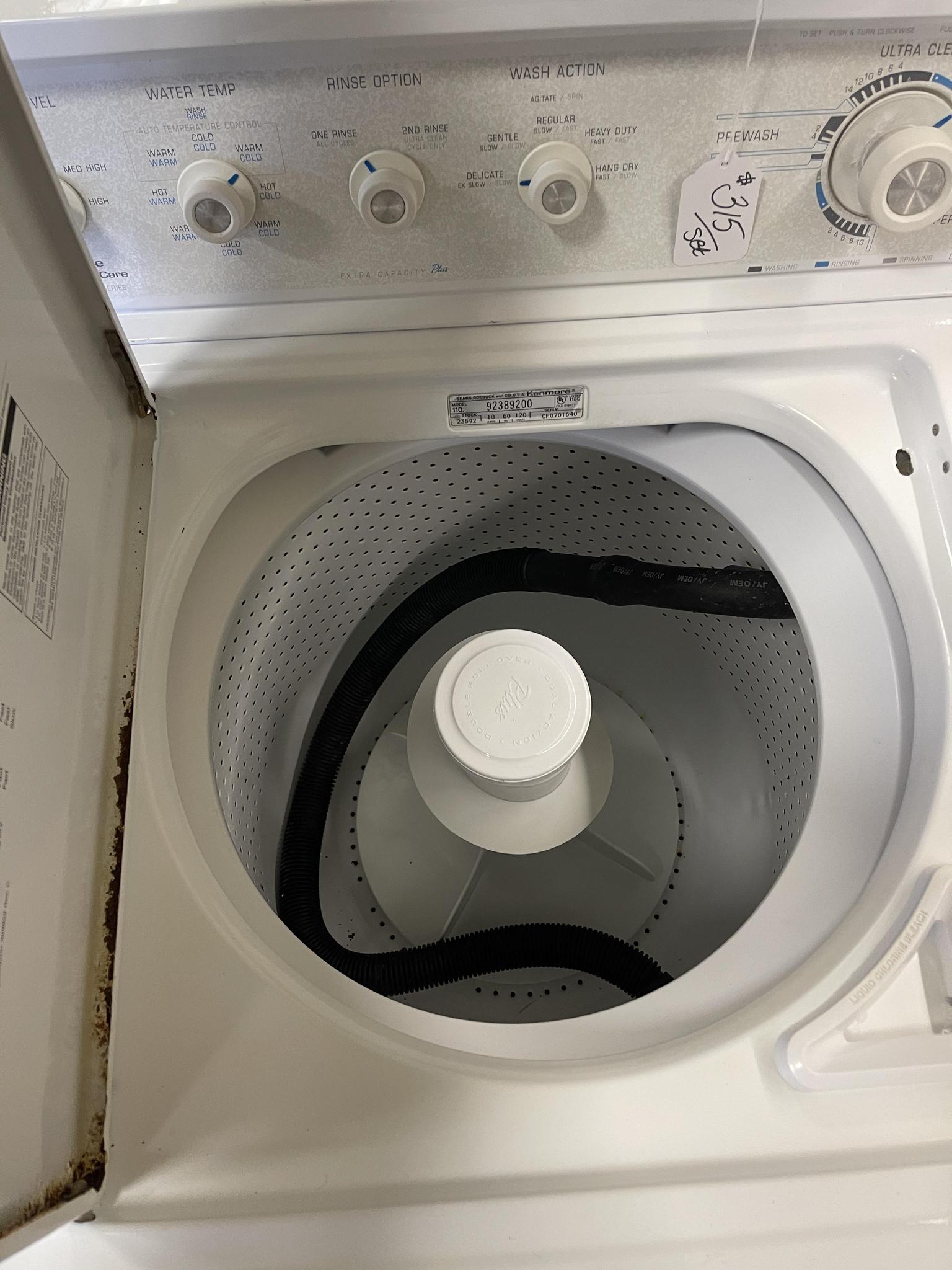 Kenmore Washer and Gas Dryer Set - 0556 - 8798 – Shorties