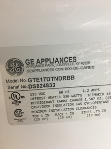 GE Black Refrigerator - 2190