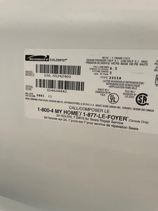 Kenmore White Side by Side Refrigerator - 7818