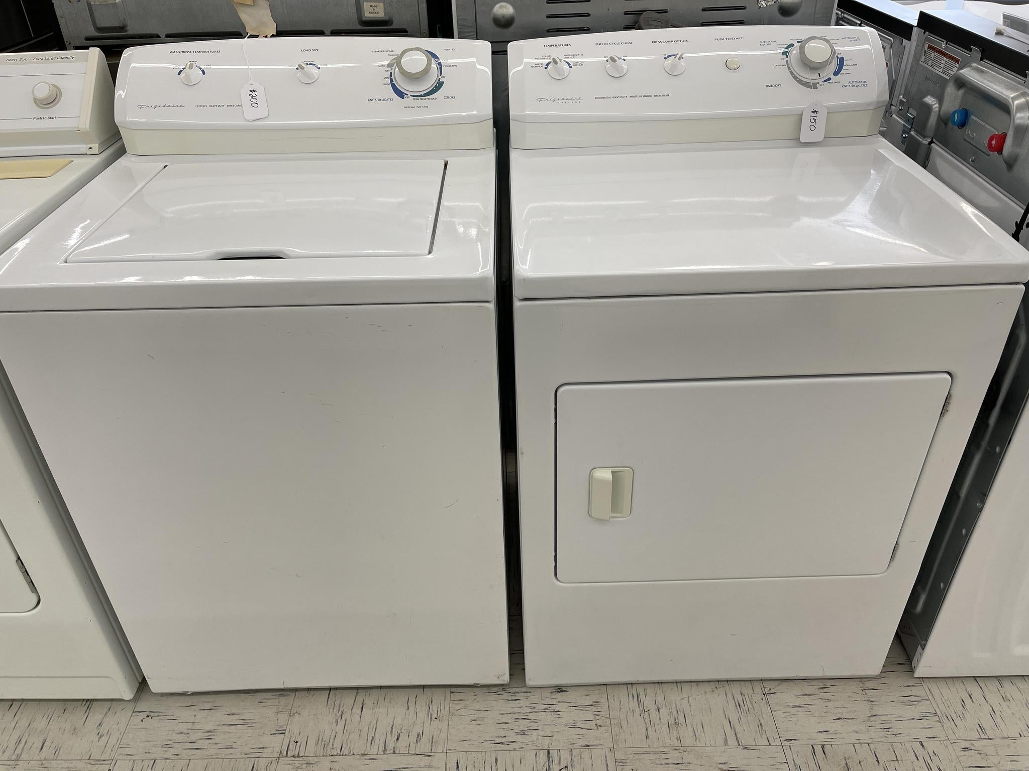 Frigidaire heavy duty washer shop and dryer